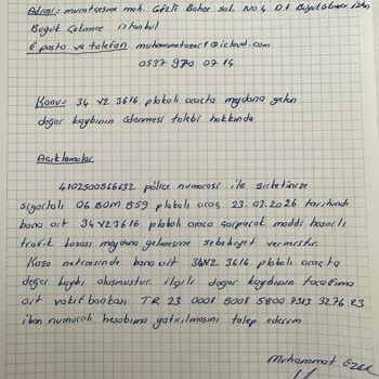 Mapfre Sigorta Araç Değer Kaybı Ödemesini Yetersiz Yaptı