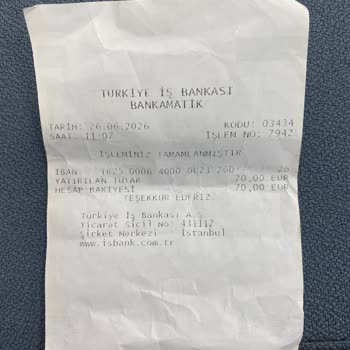 İş Bankası Silivri ATM'sinde Yırtılan Euro Banknotu İçin İade Talebi