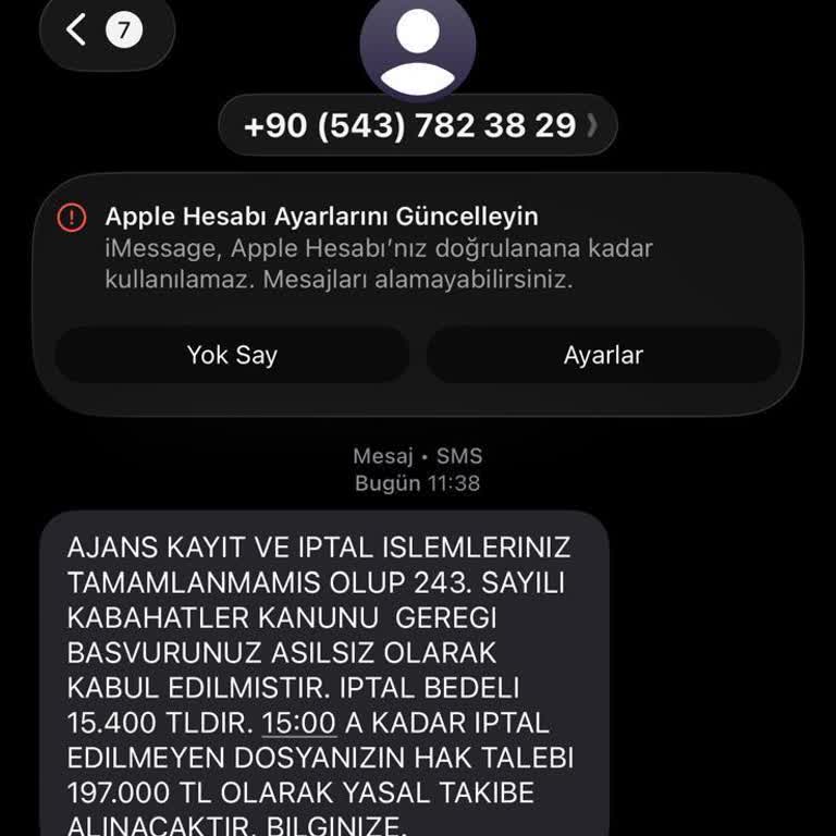 Sahte SMS İle Gerçek Olmayan Cezai İddialara Karşı Acil İnceleme Talebi