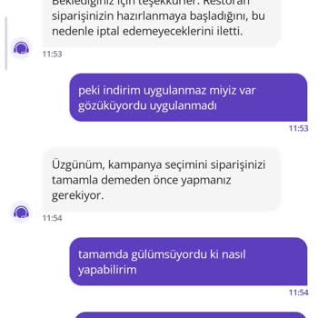 Anlık İndirim Uygulanmadı Ve Canlı Destek Çözüm Sunmadı