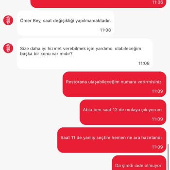 İleri Saatli Sipariş İmkânı Olmadan Hemen Teslim Görüntülendi, Müşteri Hizmetleri Yardımcı Olmadı