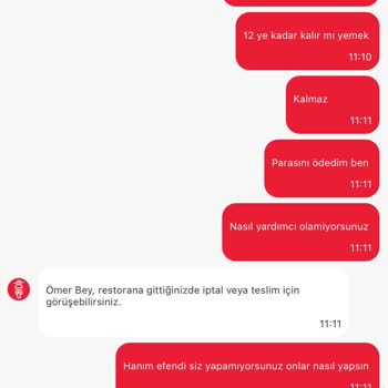 İleri Saatli Sipariş İmkânı Olmadan Hemen Teslim Görüntülendi, Müşteri Hizmetleri Yardımcı Olmadı