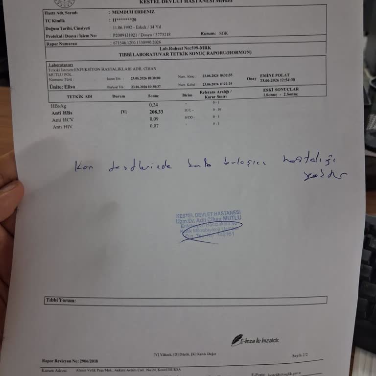 Yalancı Pozitiflik Açıklamasız Kan Bağışı Reddi