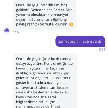 Getir'de Kusurlu Ürün İadesi Gecikmesi Ve Bilgilendirme Eksikliği