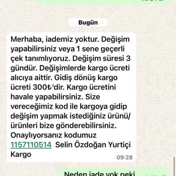 İade Reddi Ve Beden Uyuşmazlığı Nedeniyle 2250 TL Ücret İadesi Talebi