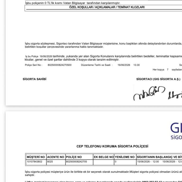 Gig Sigorta’dan Cayma Hakkım Kullanılamıyor