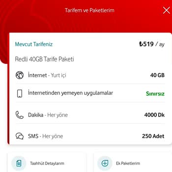 Vodafone’da Düşük GB Tarife Değişikliği Talebim Reddedildi