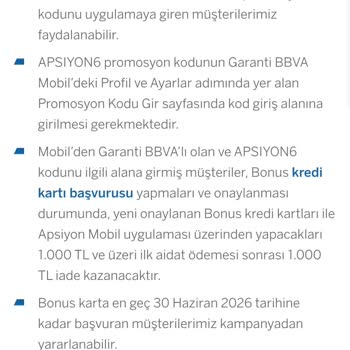 Garanti BBVA Apsiyon Kampanyasında Aidat İadesi Gecikmesi