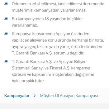 Garanti BBVA Apsiyon Kampanyasında Aidat İadesi Gecikmesi