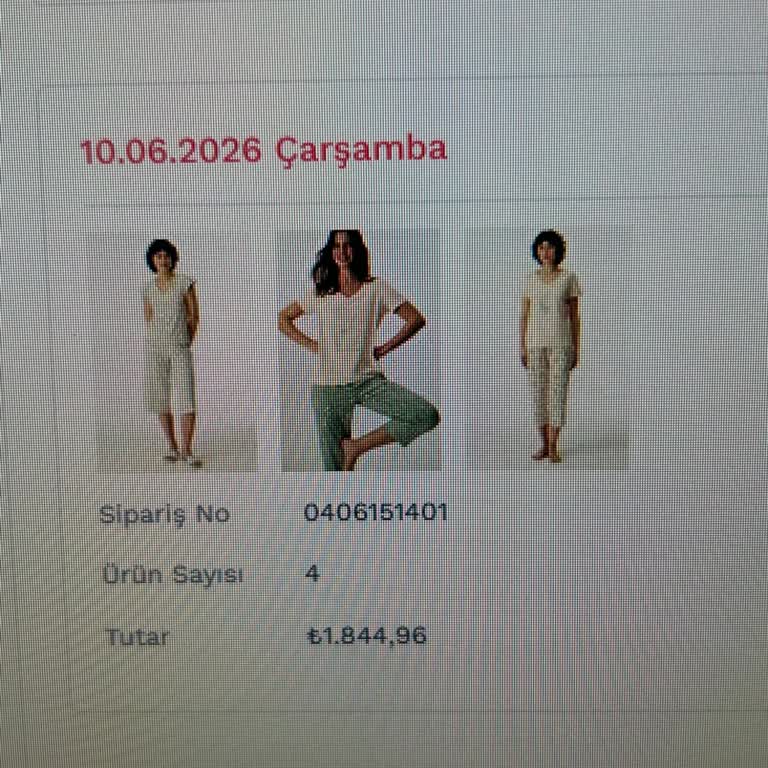 Bej Serenity 2XL Pijama Takımı Teslim Edilmedi Ve 499 TL Ücret İadesi Yapılmadı