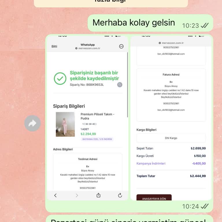 Tesettür Takım Siparişim İptal Edilemedi, İade Talebim Reddedildi