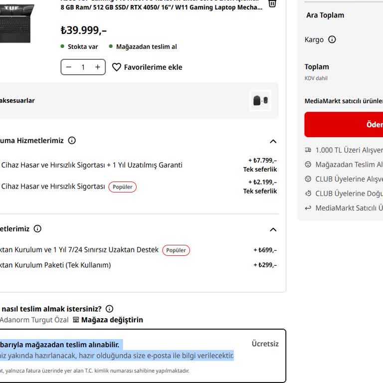 Söz Verilen Teslimat Saati Tutulmadı, Media Markt Gecikme Yaşattı