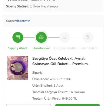 Vibecomtr Aynalı Ve Işıklı Buket Gelmedi, İptal Taleplerim Göz Ardı Edildi