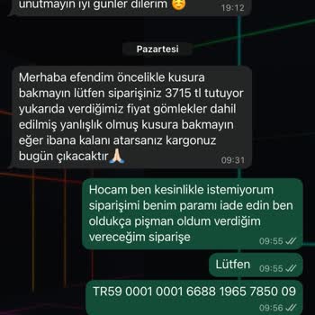 Moses Collection’da 11 Gün İçinde Sipariş Gönderilmedi Ve İade Talebi