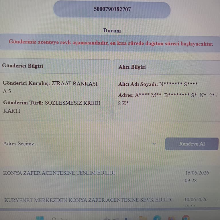 Ziraat Bankası Kart Teslimatında 18 Gün Gecikme Ve Kuryenet Hatası
