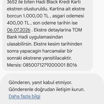 İptal Edilen Kartta Tekrarlanan 1.000 TL Aidat Kesintisi