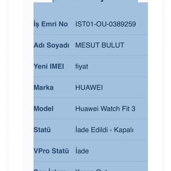 Garanti Kapsamındaki Huawei Fit3 Ekran Tamirinde Aşırı Ücret Talebi
