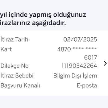 Kapalı Kredi Kartımda Yetkisiz İşlemler Ve Borç Yansıtılması