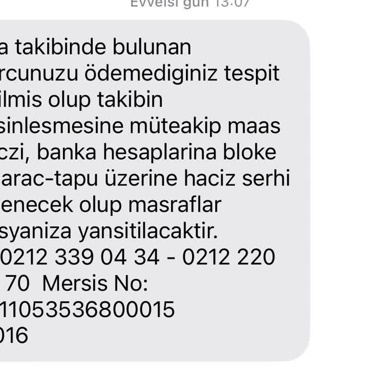 Collecturk'tan İcra Tehdidi Ve Saygısız Borç Bilgi Talebi
