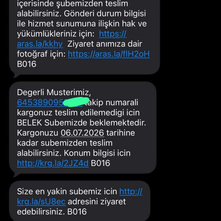 Aras Kargo Gerçek Dışı Teslimat Bildirimi Ve İş Yeri Mağduriyeti
