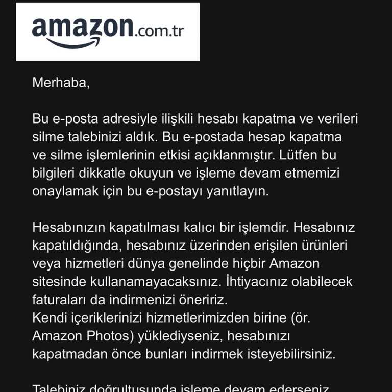 Amazon Türkiye'de Yetkisiz Hesap Kapatma Girişimi Ve Güvenlik İhlali Üzerine Şikayet