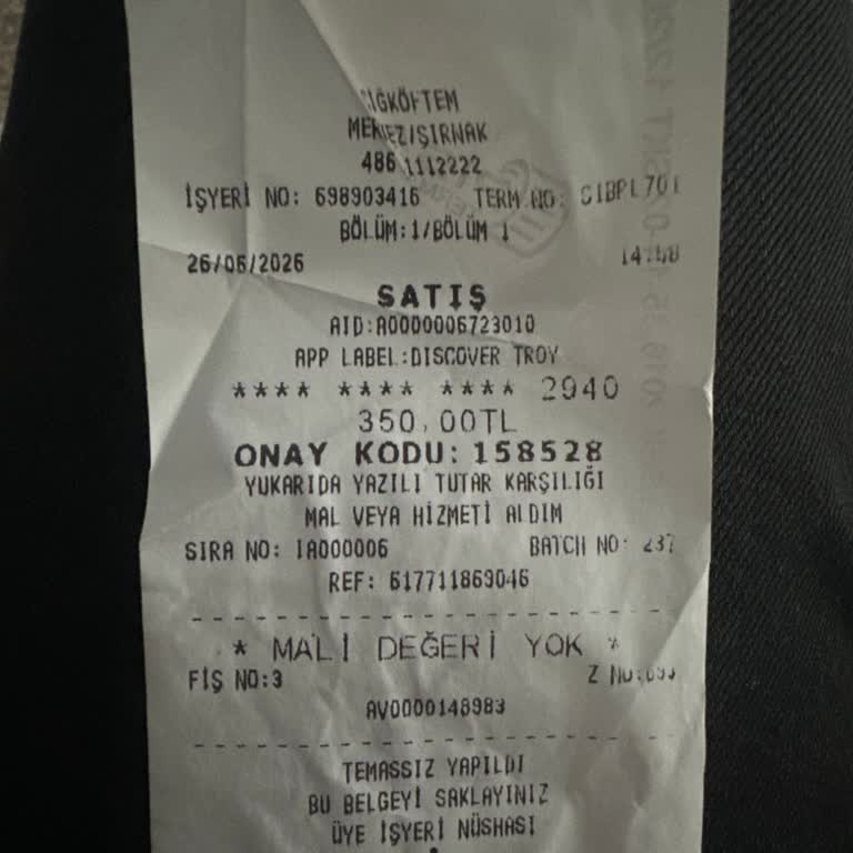Yarım Kilo Çiğköfte İçin Lavaş Ve Salata Sunulmadı