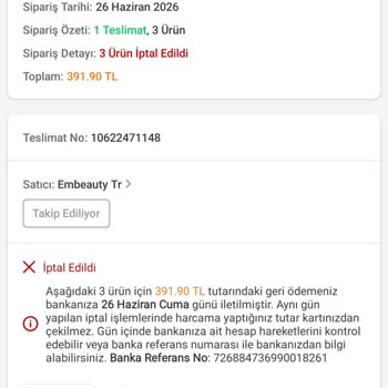 Aynı Şampuan Siparişlerim Üç Kez Açıklamasız İptal Edildi