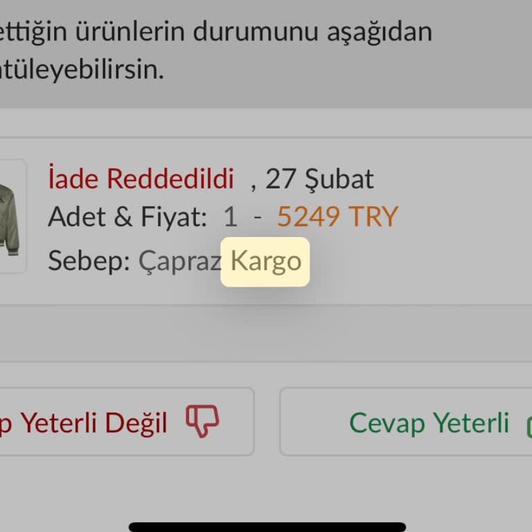 Aras Kargo Teslim Etmedi Ve 5000 TL Geri Ödeme Talebi