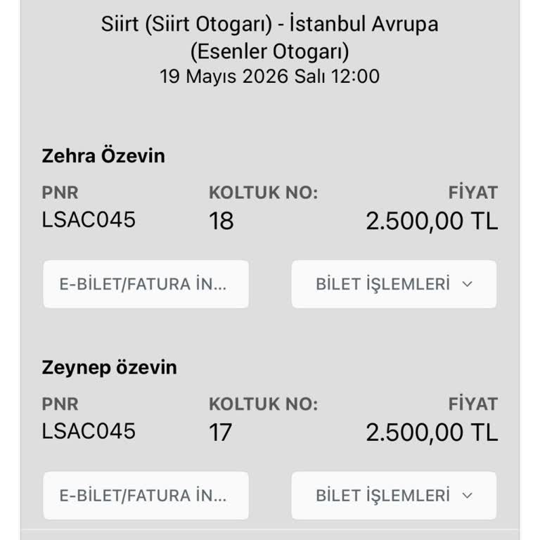 Cenaze İptalinde 4.000 TL'lik Bilet İadesi Reddedildi
