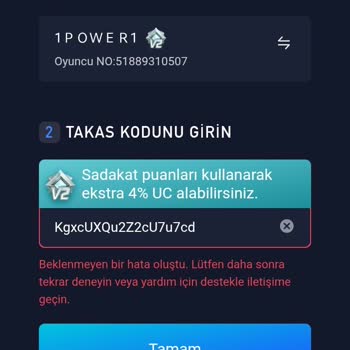 Kazandırio'dan Alınan PUBG UC Kodları Midasbuy'da Çalışmıyor