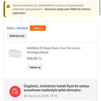 Hepsiburada'da Onayım Dışında Sipariş İptali Ve Teslim Edilmeyen Ürün