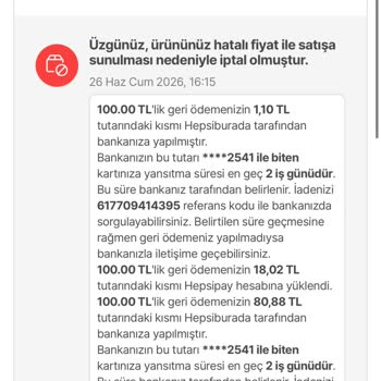 Hepsiburada'da Onayım Dışında Sipariş İptali Ve Teslim Edilmeyen Ürün