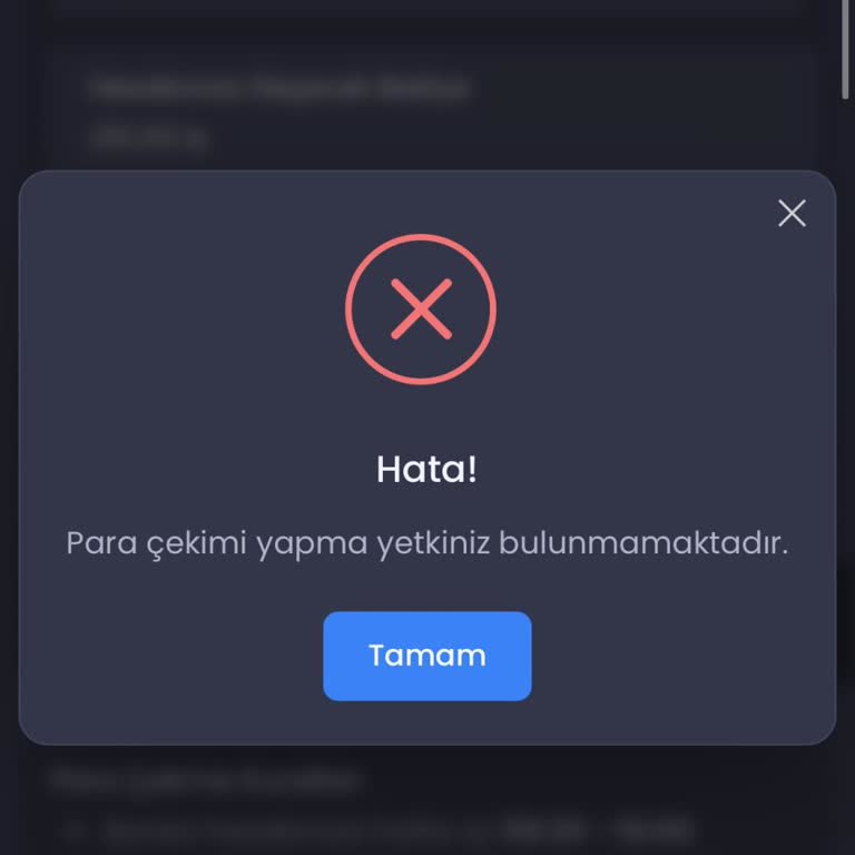 Para Çekim Yetkim Kısıtlandı Ve Müşteri Hizmetine Ulaşamıyorum