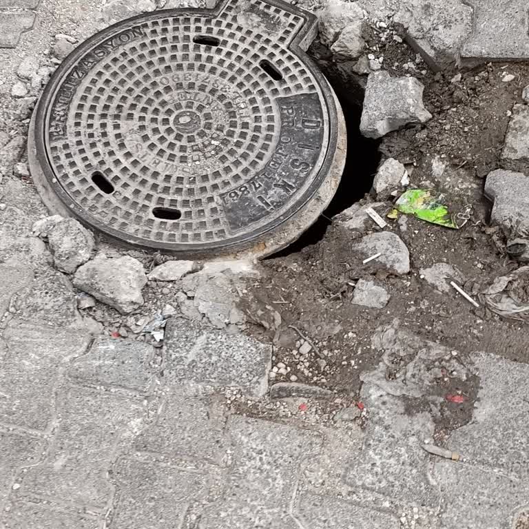 Kırık Rögar Kapağı Diyarbakır’da Yol Güvenliğini Tehdit Ediyor