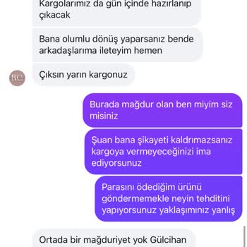 Gönderilmemiş Ürün, Olumsuz Yorum Sonrası Tehdit Ve Hesap Değişikliği