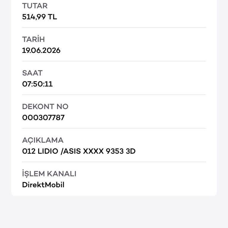 Akbank Mobil Uygulamasında Siirt Akıllı Bilet Kartıma 490 TL Yükleme Beklemede