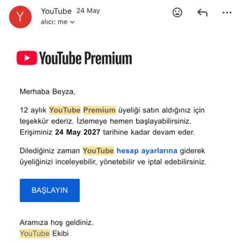 Sistem Hatası Nedeniyle Haksız YouTube Premium İptali Ve Ücret İadesi Talebi