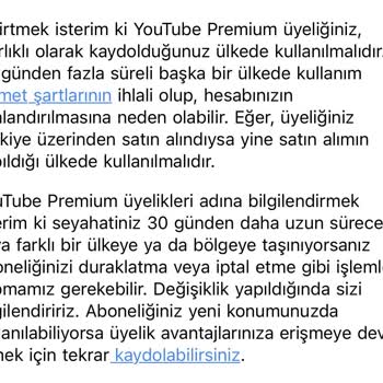 Sistem Hatası Nedeniyle Haksız YouTube Premium İptali Ve Ücret İadesi Talebi