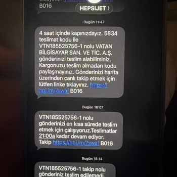 Hepsijet Teslimatta Yanlış Evde Yok Girişi Ve Yaşadığım Mağduriyet