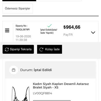 İptal Edilen Siparişin Ücret İadesi Gecikmesi Ve Cevapsız Müşteri Desteği