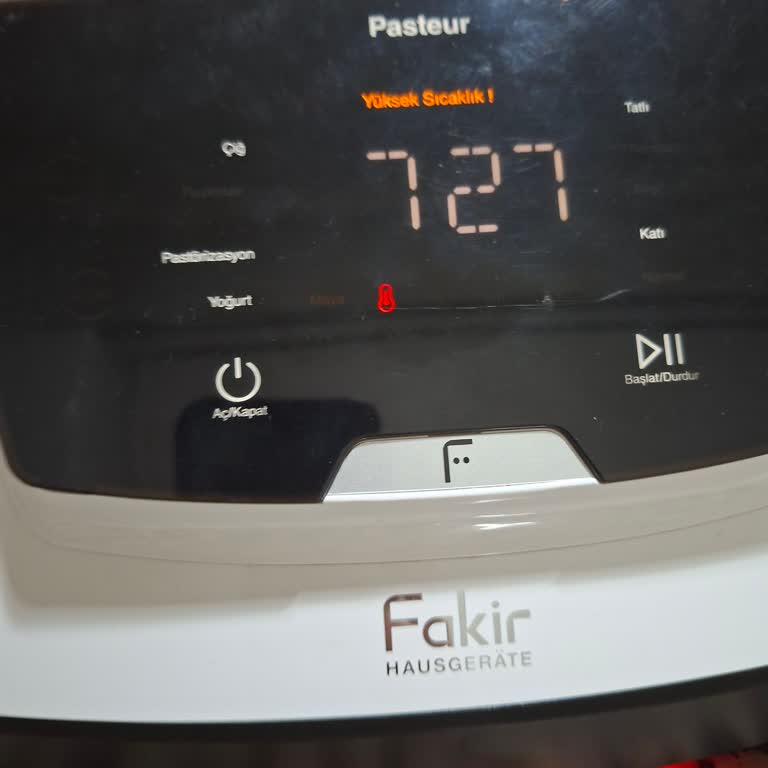 Fakir Pastör Yoğurt Makinesi Sürekli Yüksek Sıcaklık Sorunu Ve Servis Ücret Talebi