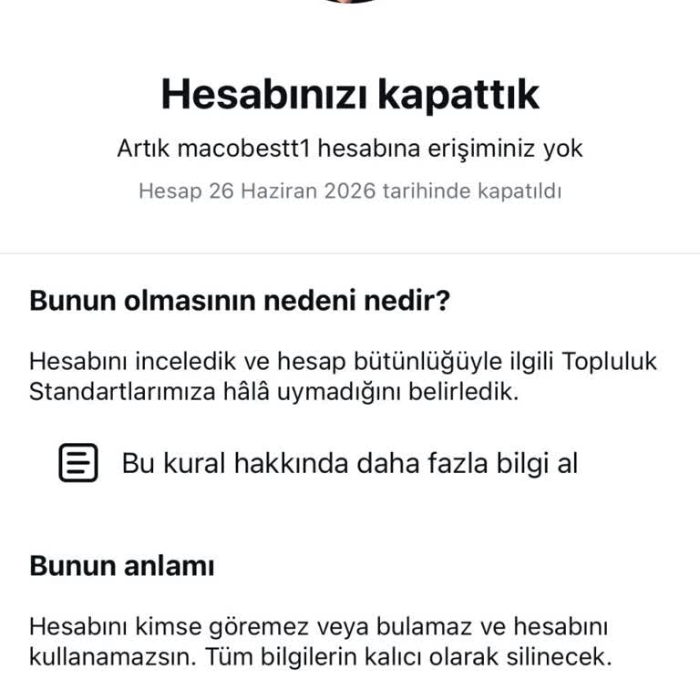 Instagram Tek Yorum İçin Hesabımı Haksız Şekilde Kapattı