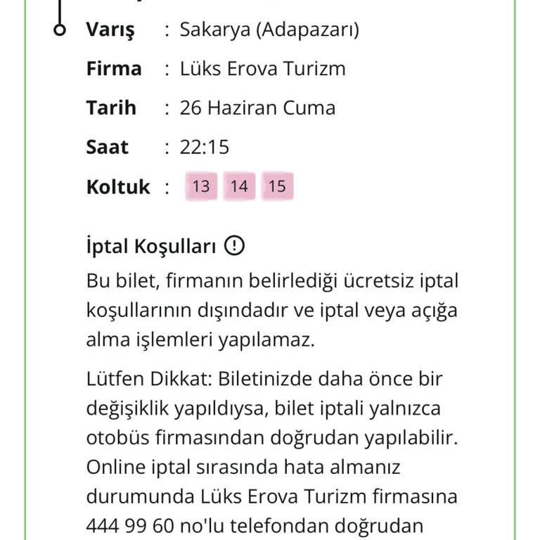 Lüks Erova Turizm Otobüs Otogara Uğramadı