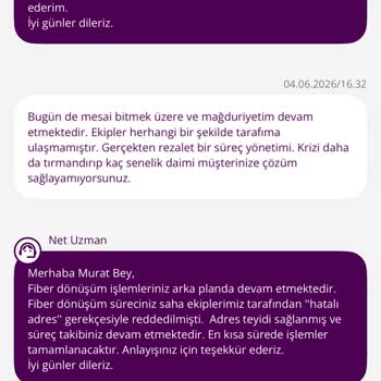 Fiber Dönüşüm Sonrası İnternet Kesintisi Ve Sürekli Fatura Kesilmesi