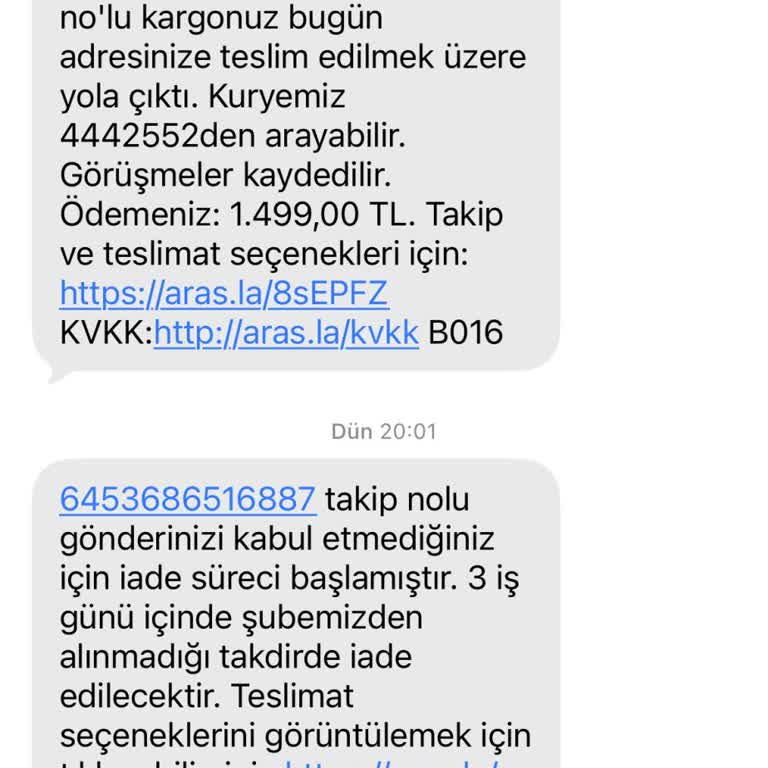Aras Kargo’da Teslim Edilmedi Ve Kaba Müşteri Temsilcisi