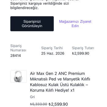 İade Hakkım Engellendi, 2599 TL Geri Ödeme Talebi