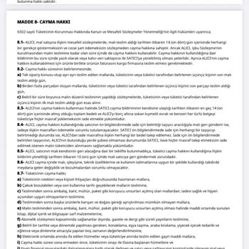 İade Hakkım Engellendi, 2599 TL Geri Ödeme Talebi