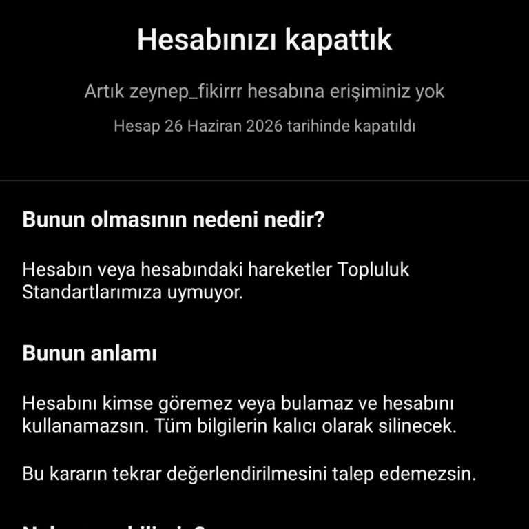 Hesabım Haksız Şekilde Kapatıldı Ve İtirazım Reddedildi
