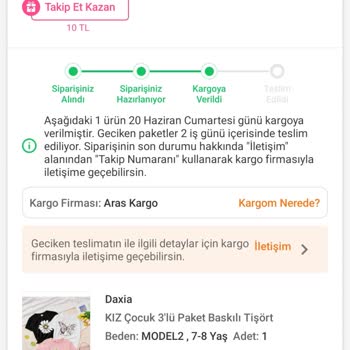 Siparişim Kargoya Verilmedi Ve İptal Edildi Ve İade Bekleniyor