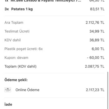 Yemeksepeti Market Siparişinde Teslim Edildiği Görünen Ürünler Eksik Ve Çözüm Talep Ediliyor
